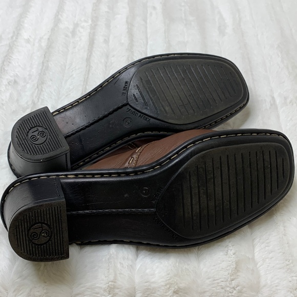 Tsonga‎ Brown Leather Mule Heeled Clogs - Picture 5 of 5